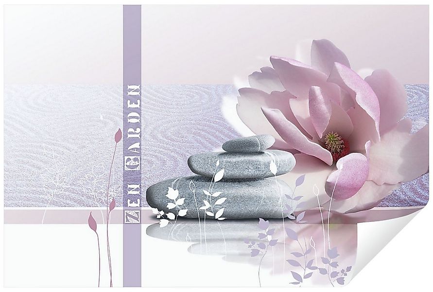 Wallarena Fototapete Blumen Spa Stein Rosa Abstrakt Wohnzimmer oder Schlafz günstig online kaufen