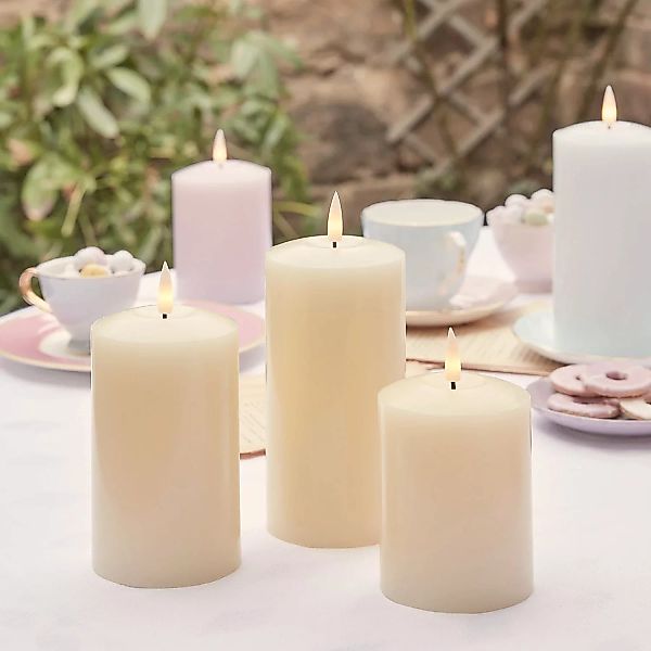 TruGlow® LED Kerzen Trio elfenbeinfarben wiederaufladbar günstig online kaufen