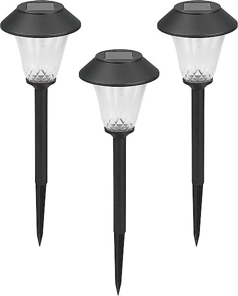 Luxform Gartenleuchte Solar-Gartenlampe - St. Tropez - 3 Stück - 5 Lumen, L günstig online kaufen