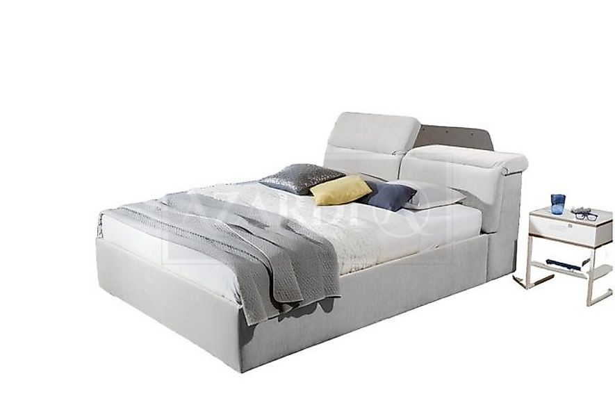 JVmoebel Bett Weißes 180x200 Bett Schlafzimmer Betten Textil Leder Hotel Lu günstig online kaufen