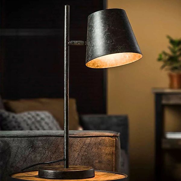 Tischlampe in Anthrazit Loft Design günstig online kaufen