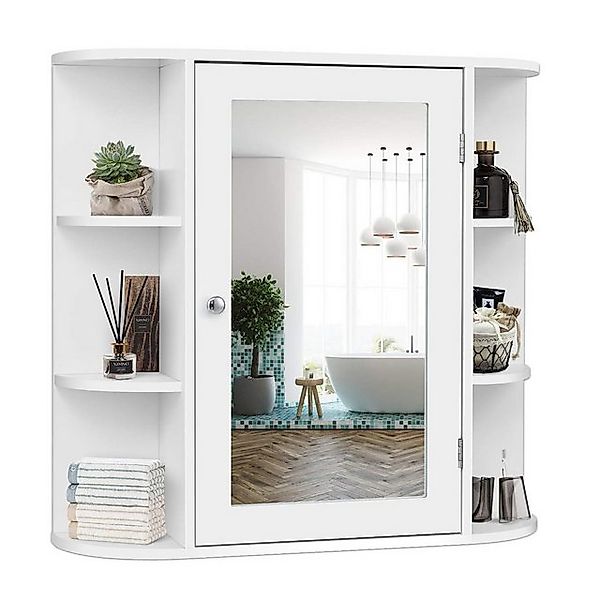 KOMFOTTEU Spiegelschrank Badschrank Hängeschrank Wandschrank mit günstig online kaufen