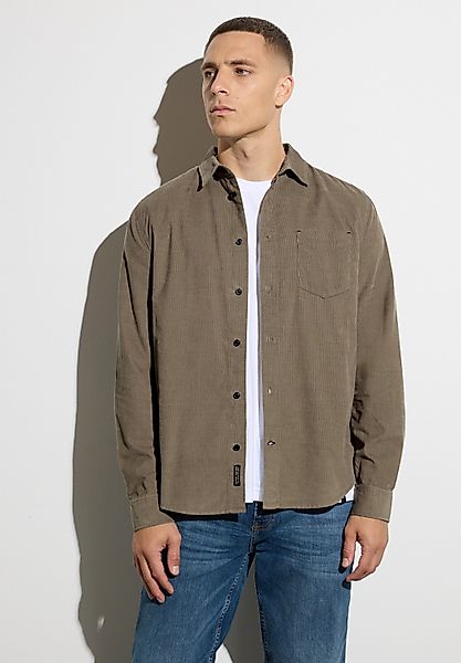 STREET ONE MEN Langarmhemd aus reiner günstig online kaufen
