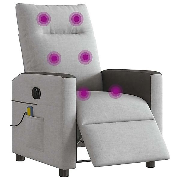 vidaXL Massagesessel Elektrisch Wolkengrau Stoff 3324044 günstig online kaufen