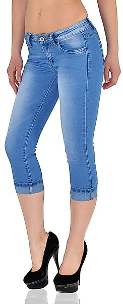 ESRA Caprijeans Damen 3/4 Jeans Hüftjeans günstig online kaufen