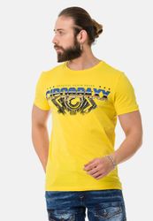 Cipo & Baxx T-Shirt "T-Shirt" extravaganter Marken-Schriftzug günstig online kaufen