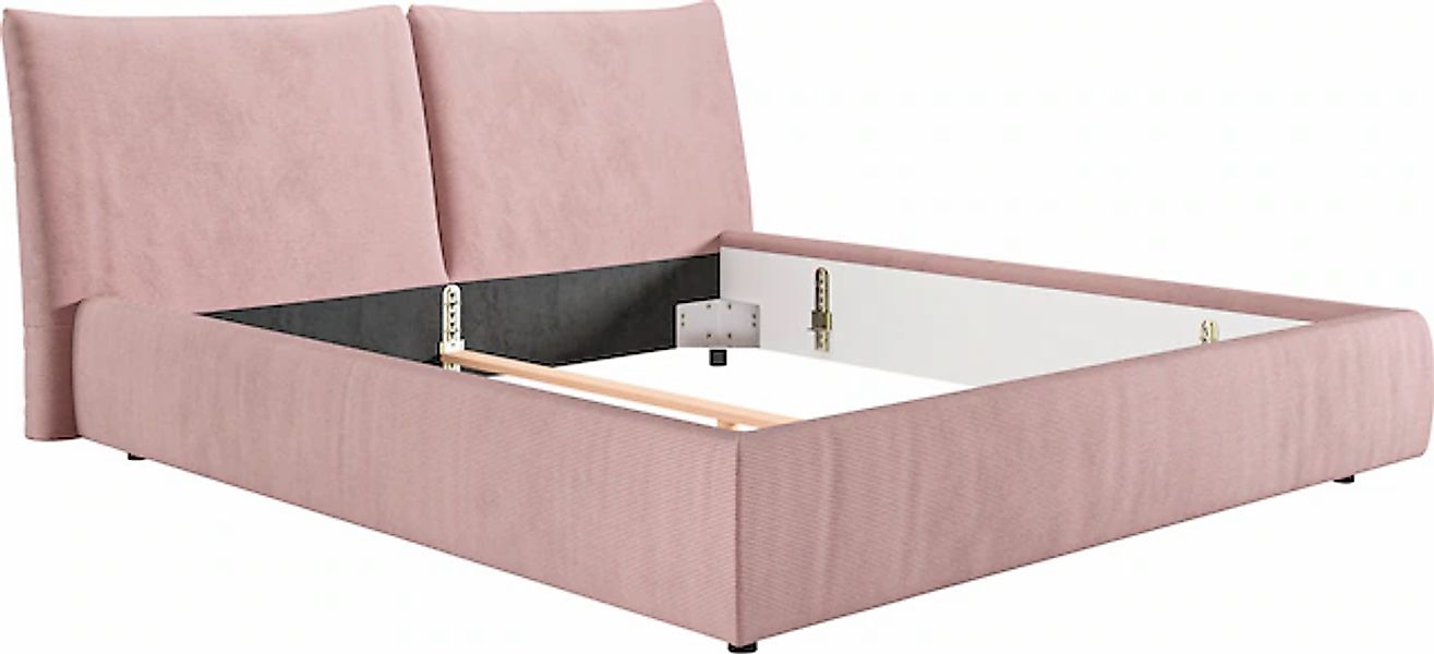 Home affaire Polsterbett "Priora in 4 Breiten bis 200cm" auch in NaturLEDER günstig online kaufen