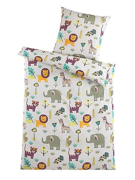 Optidream Kinderbettwäsche Set Mikrofaser 135x200 Polyester Kinder Safari, günstig online kaufen