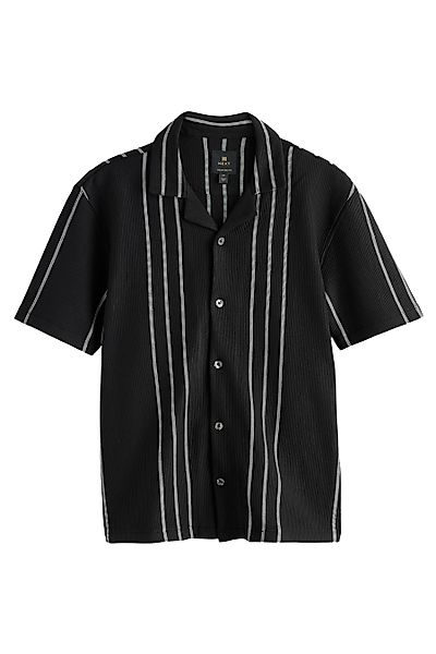 Next Kurzarmhemd Texturiertes Jersey-Hemd mit Streifen günstig online kaufen