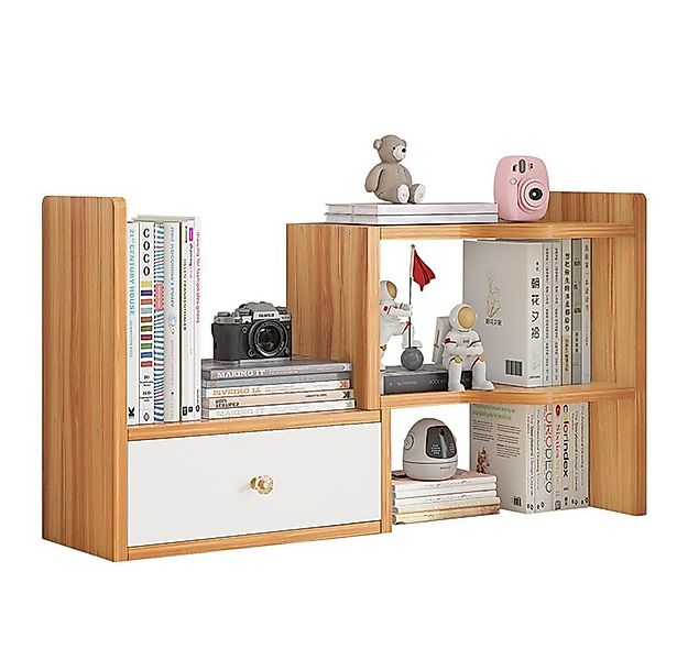 NUODWELL Bücherregal Erweiterbares Desktop-Bücherregal, verstellbarer Büros günstig online kaufen