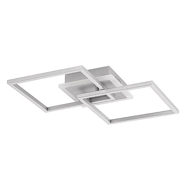 Lindby LED Deckenleuchte Fjardo 8032344 Dimmbar mit Leselampe Modern in Alu günstig online kaufen