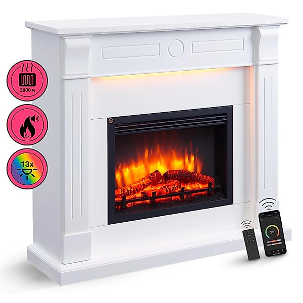 BALDERIA HI-AP Elektrokamin Standkamin Heizung 3D-Flammeneffekt Wifi App We günstig online kaufen
