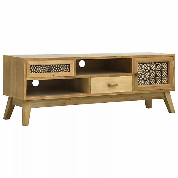 Tv-schrank Schnitzerei Braun 120 × 30 × 42 Cm Holz günstig online kaufen