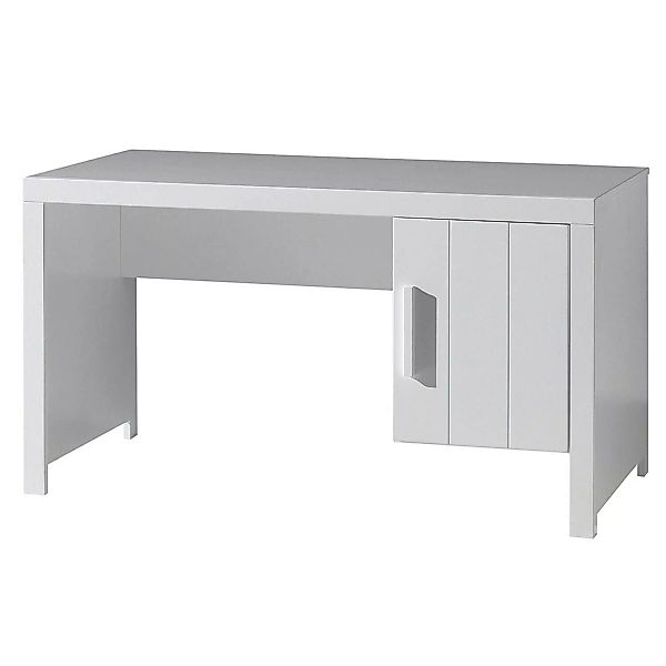 Jugendzimmer Schreibtisch CANNES-12 in weiß lackiert, B/H/T: ca. 137/75,5/7 günstig online kaufen