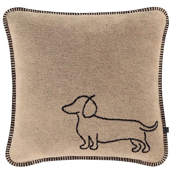 Cawö Kissenhüllen WE LOVE DOGS Companion 62480 - Farbe: schwarz/beige - 93 günstig online kaufen