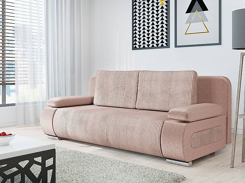 MIRJAN24 Schlafsofa Emma Cord, mit Schlaffunktion und Bettkasten, Rückenleh günstig online kaufen