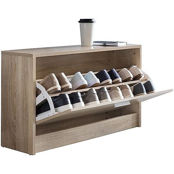 Wohnling Schuhschrank Schuhkipper SPLIT Modern 80 x 47 x 24 cm Holz Schuhre günstig online kaufen