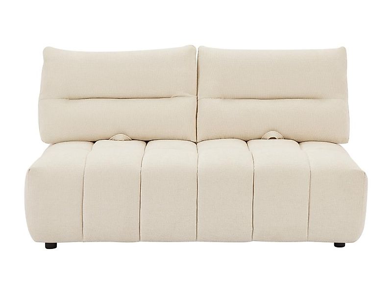 Sofa 2-Sitzer mit verstellbarer Rückenlehne - Strukturstoff - Beige - APOLI günstig online kaufen