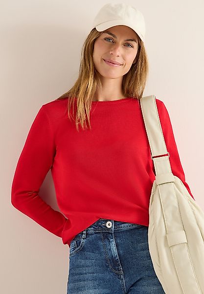 Cecil Strickpullover, mit feinem Detail an der Schulter und Viskose-Anteil günstig online kaufen