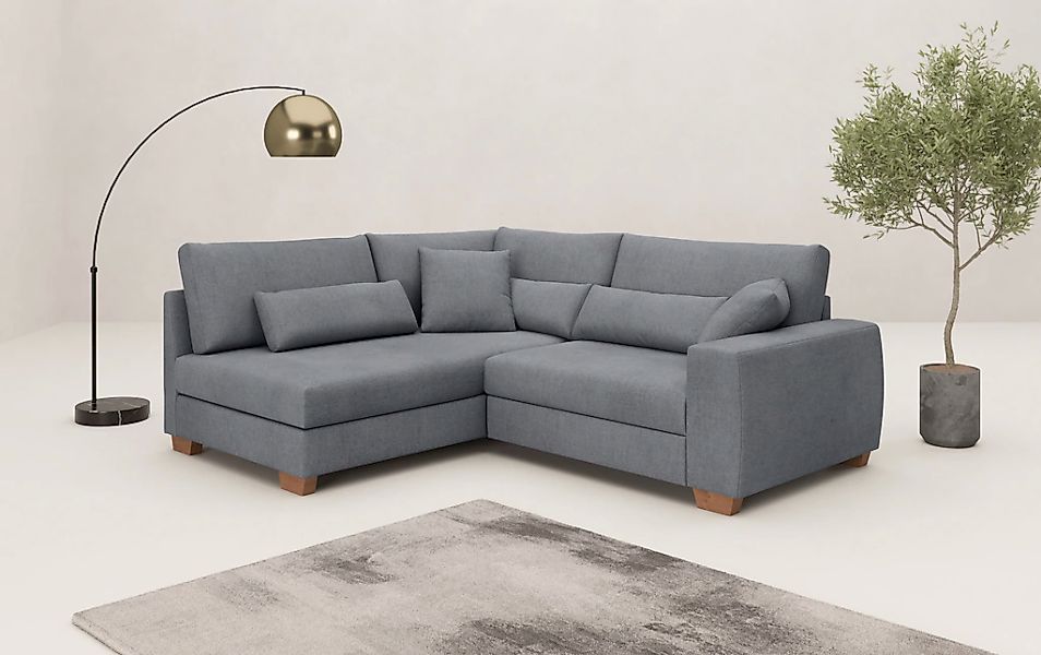 Mr. Couch Ecksofa "Helena L-Form", Mit Federkern, wahlweise mit Bettfunktio günstig online kaufen