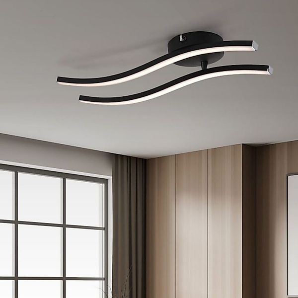 IMPTS Deckenleuchte LED Deckenlampe Schwarz 3000K günstig online kaufen