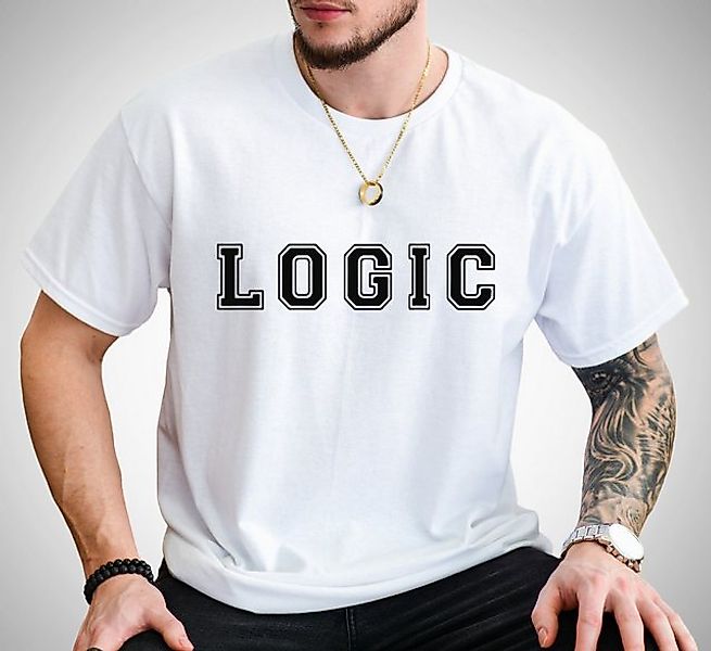 Quality Elegance Print-Shirt LOGIC Basic Cotton T-shirt günstig online kaufen