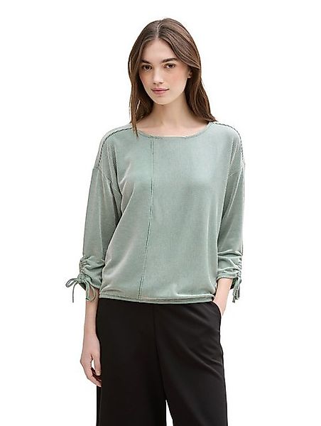 TOM TAILOR Denim 3/4-Arm-Shirt in feiner Rippoptik günstig online kaufen