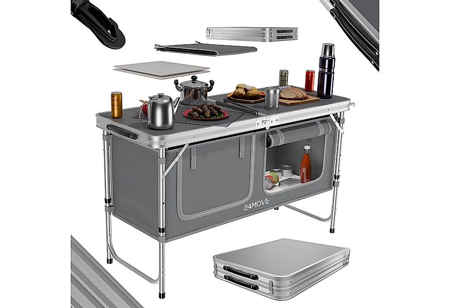 24Move Campingschrank Campingküche PRAIA Outdoorküche Alu (faltbar, höhenve günstig online kaufen