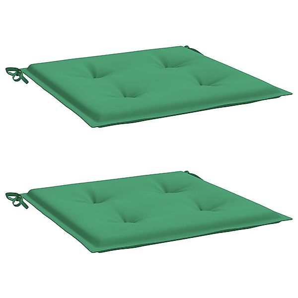 vidaXL Sitzauflage Gartenstuhl-Kissen 2 Stk. Grün günstig online kaufen