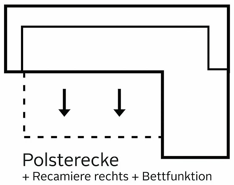 sit&more Ecksofa "Savoni L-Form", wahlweise mit Bettfunktion günstig online kaufen