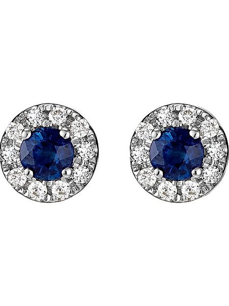 CHRIST Paar Ohrstecker CHRIST Damen-Ohrstecker 585er Weißgold 2 Saphir günstig online kaufen