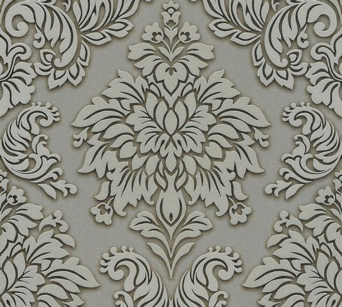 Bricoflor Ornament Tapete mit Silber Glitzer Effekt Barock Vliestapete in G günstig online kaufen