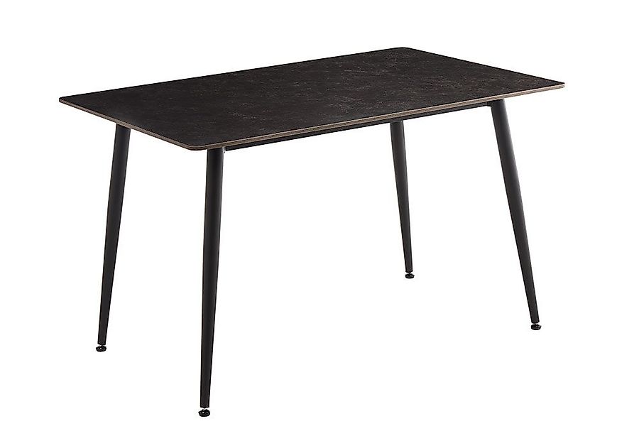 riess-ambiente Esstisch MILANO 120cm grau – Keramik, Metallgestell, Steinop günstig online kaufen
