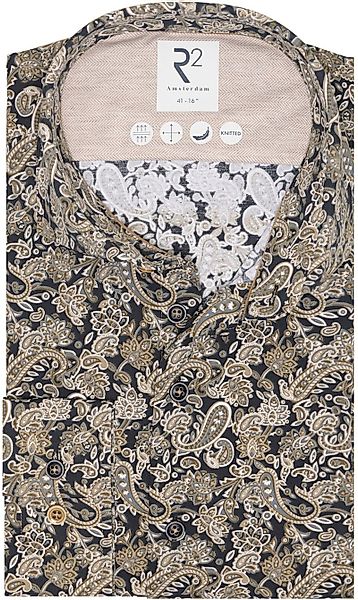 R2 Hemd Knitted Paisley Beige - Größe 43 günstig online kaufen