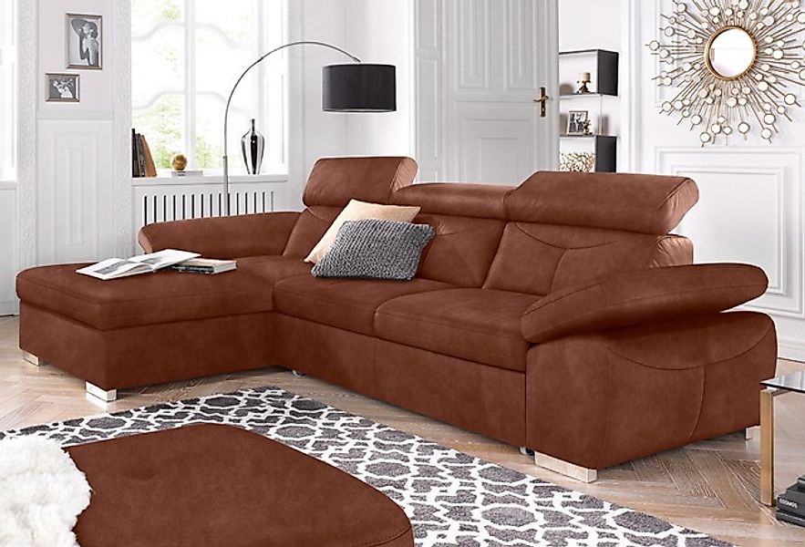 exxpo - sofa fashion Ecksofa »Spring, super bequem, mit Armteil- und Kopfte günstig online kaufen