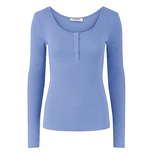 Pieces Kitte Langarm T-shirt XL Vista Blue günstig online kaufen