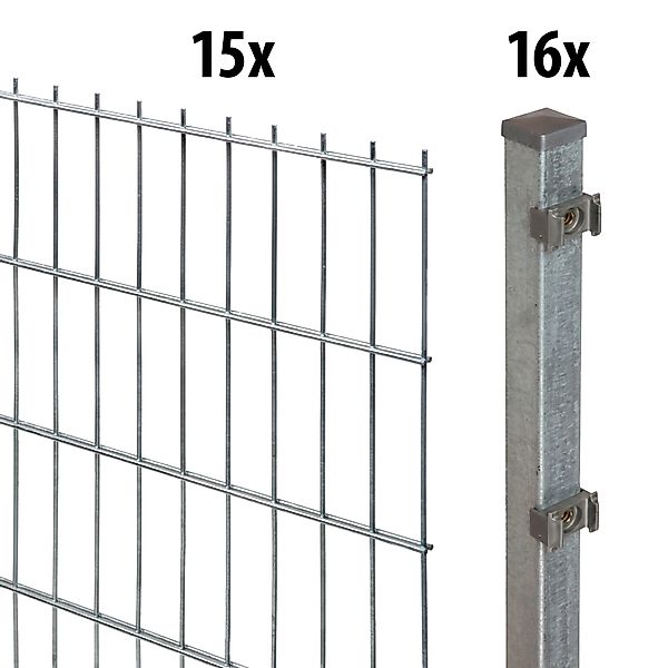 GARDEN 'N' MORE Doppelstabmattenzaun Standard, (31-St), günstig online kaufen