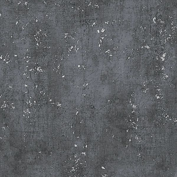 PROFHOME 378404-GU Stein Kacheln Tapete Used Look Matt Schwarz 0,53 m x 10, günstig online kaufen