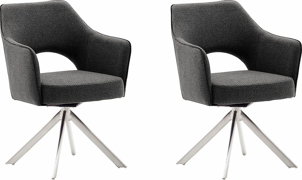 MCA furniture 4-Fußstuhl "Tonala", (Set), 2 St., Velourstoff grob, (2er-Set günstig online kaufen