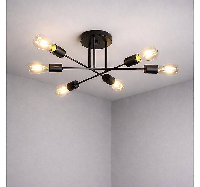 ZMH Deckenleuchten 6 Flammig Deckenlampe Vintage Retro ohne Leuchtmittel fü günstig online kaufen