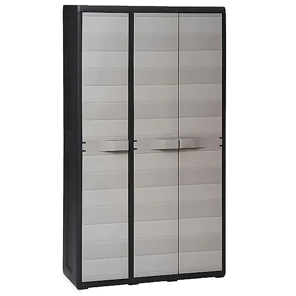 vidaXL Gartenschrank mit 4 Regalen Schwarz und Grau günstig online kaufen