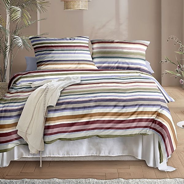 Irisette Mako Satin Bettwäsche Wave 8690-90 Streifen Bunt 135x200 günstig online kaufen