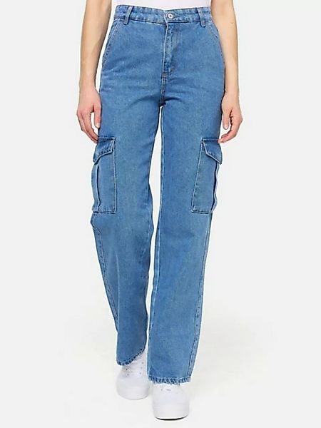 Tazzio Straight-Jeans F130 Damen Cargo Jeanshose günstig online kaufen