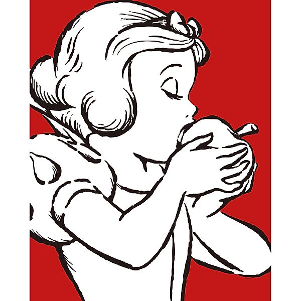 Komar Bild "Snow White Apple Bite - red" Disney 1 Stk. tlg. Wandbild zur De günstig online kaufen