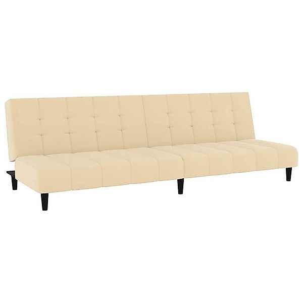 vidaXL Sofa Schlafsofa 2-Sitzer Creme Samt günstig online kaufen