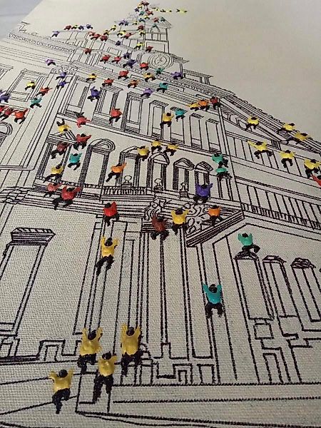 Kayoom Ölbild "Menschenmenge I" 100cm x 75cm günstig online kaufen