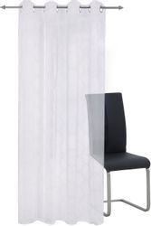 decolife Gardine "Vilda" Ösen 1 Stk. tlg. weiß mit silberfarbigen Akzenten günstig online kaufen