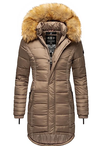 Navahoo Steppmantel "Papaya" hochwertiger Wintermantel m. edlem Fellimitat günstig online kaufen