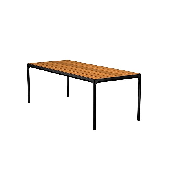 Outdoor Esstisch Four - schwarzes Gestell 210 x 90 cm günstig online kaufen