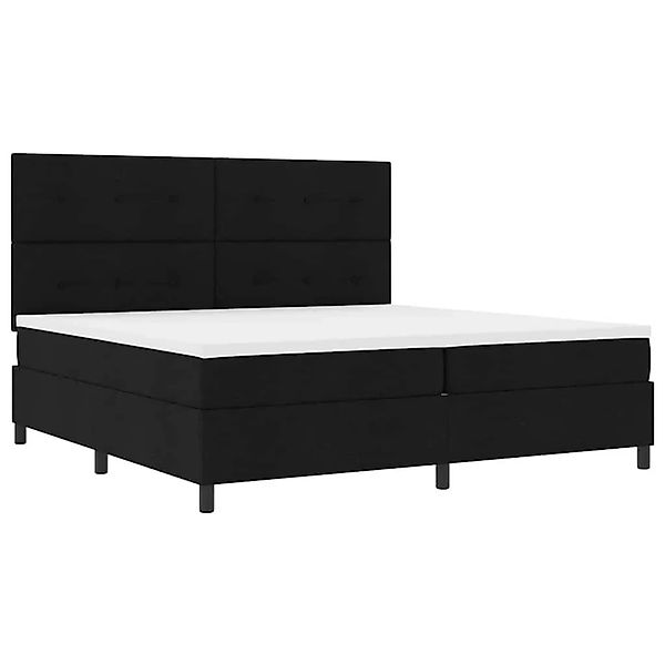vidaXL Boxspringbett mit Matratze Schwarz 200 x 200 cm Stoff 3342895 günstig online kaufen